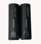 Plastic Wall Mount Soap Dispenser  Black Bathroom Shower Shampoo Liquid Dispenser Set Hotel Mall Kitchen Soap Bottle 350ml