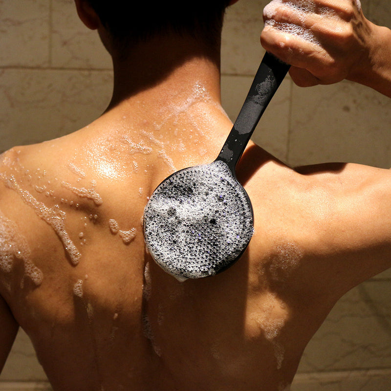 Silicone Back Massage Bath Brush Suitable For Shower Washcloth Belt Long Handle Double-sided