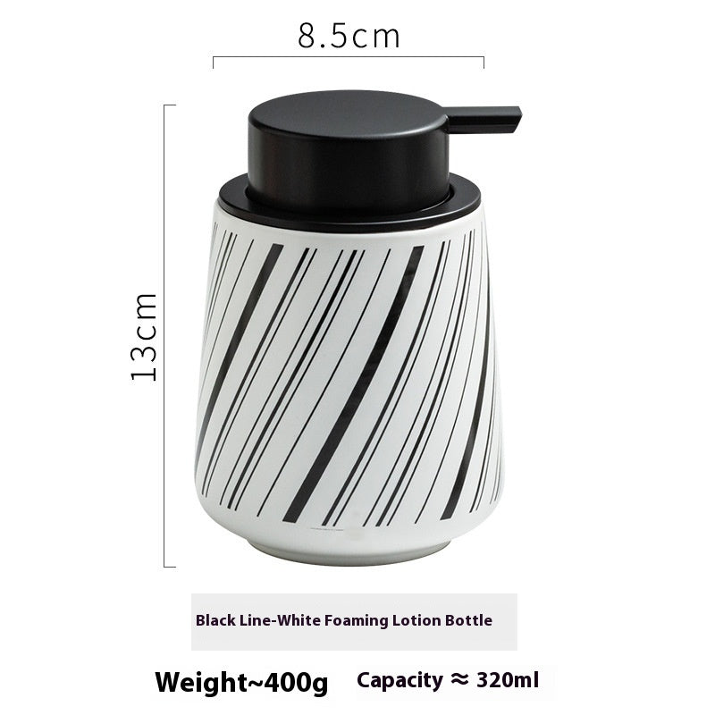 Modern Color Blocking Simple Ceramic Sparkling Mousse Bottle
